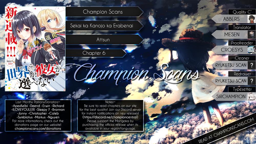 Sekai Ka Kanojo Ka Erabenai Chap 6 - Next Chap 7
