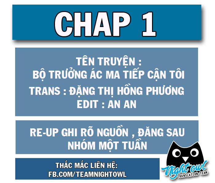 Bộ Trưởng Ác Ma Tiếp Cận Tôi Chap 1 - Next Chap 2